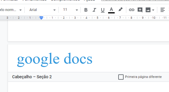 Como numerar páginas no Google Docs